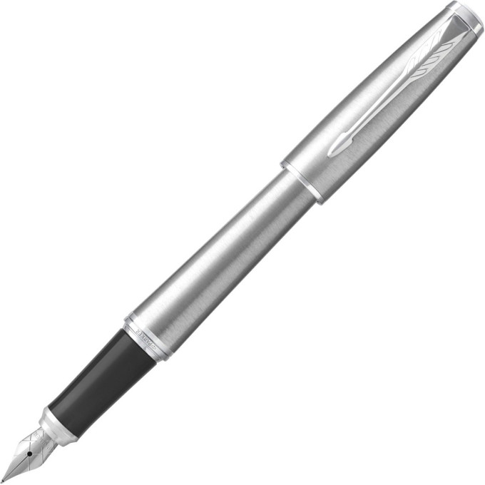 Ручка перьевая PARKER URBAN CORE F200 (1931605) Metro Metallic CT M сталь нержавеющая